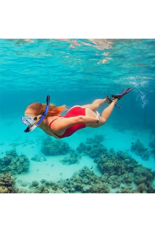 Monozone Dalış Gözlüğü Şnorkel Takımı 3parça Set