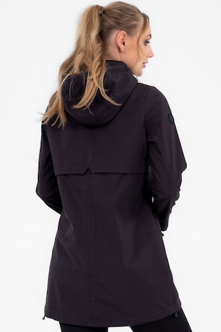 Escetic Koyu Gri Çıkarılabilir Kapüşonlu 2 Cepli Su Ve Rüzgar Geçirmez Kadın Softshell Mont 6331-3509-koyu Gri Koyu Gri