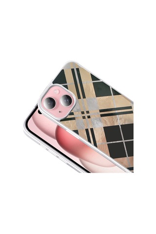 Apple Uyumlu iPhone 14 Kılıf Desenli Zore Mep Kapak Geometrik