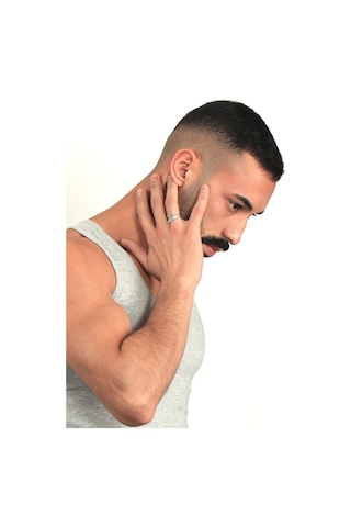 Erkek Antik Gümüş Kaplama Ayarlanabilir Dolama Formlu Kılıç Yüzük Gümüş