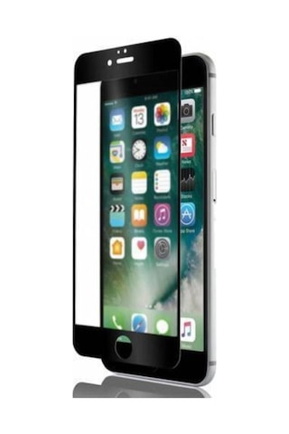 Apple Uyumlu iPhone 8 Plus 7 Plus Tam Kaplayan Kırılmaz Cam Koruyucu Siyah 5d 9d