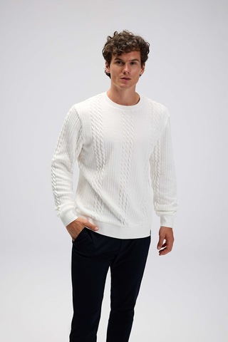 Ellesse Erkek Sweat Em623-of Beyaz BEYAZ