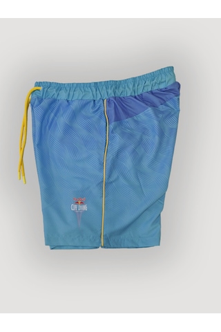 Nature The Brand Erkek Mavi Çizgi Desenli Çok Amaçlı Sporcu Deniz Şortu, Havuz Şortu, Koşu Spor Şortu Mavi