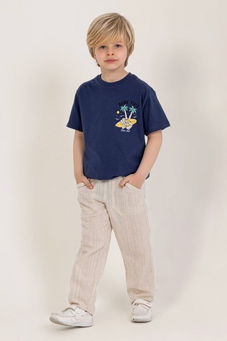 Dmb Boys & Girls Erkek Çocuk Keten Pantolon Bej 4-9 Yaş-2724