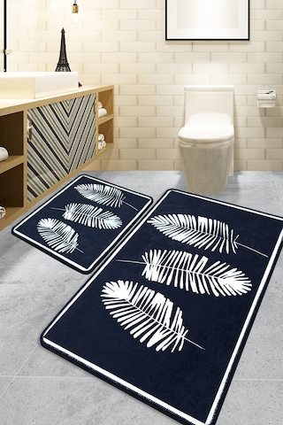 Chilai Home Hoja Siyah 2'li Set Banyo Halısı Djt Bej