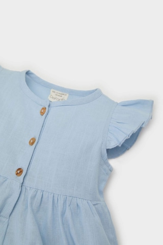 DeFacto Kız Bebek Basic Düz Kısa Kollu Flamlı Poplin Yazlık Elbise Z7402A225SMBE343