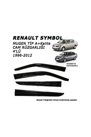 Clio Symbol Cam Rüzgarlığı 4'Lü Set 1996-2012