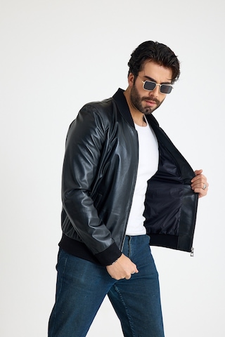 Franko Armondi Bomber Erkek Deri Ceket E63-klj-409-15866 Siyah