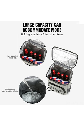 Youtek Termos Sırt Çantası - Büyük Kapasiteli, Su Geçirmez, Kamp Ve Piknik İçin Koyu Mavi