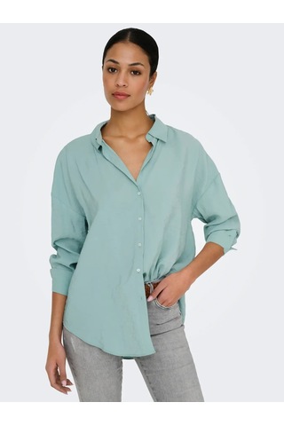 Only Onlzazima L/s Loose Wvn Noos Kadın Gömlek 15272523 Mint Yeşili