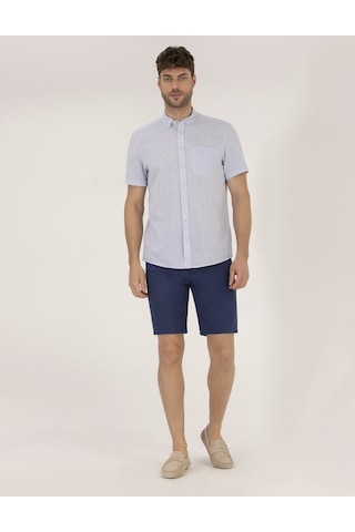Pierre Cardin Erkek İndigo Şort / Bermuda 50264863-vr028 İndigo
