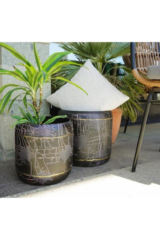 Arwin Metal Saksı 39x35 cm