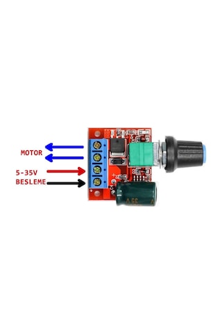 5v / 35v 5a Mini Dc Motor Sürücü Hız Kontrol Devresi 0-100% Pot Kontrollü Pwm Dc Led Dimmer