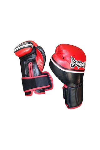 Aksaspor Dragon Storm Deri Kick Boks, Muay Thai Ve Boks Eldiveni Kırmızı-S Kırmızı-Siyah