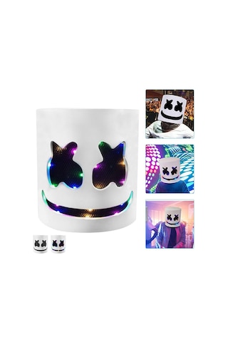 Marshmello Dj Maskesi Cadılar Bayramı Cosplay Maskesi