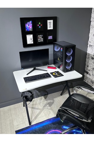 Heygaming2 Profesyonel Oyuncu Masası Beyaz 110 Cm Beyaz - Siyah