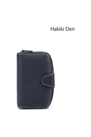 Gönderi(R) Gönderi R Laciverte Antrasit Dikey Hakiki Deri Cüzdan Lacivert