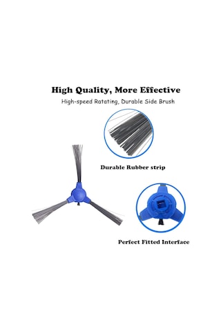 Detetap Eufy Robovac 11s, Robovac 12, Robovac 15c, Robovac 30, Robovac 30c, Robovac 35c Vakum, 6 Paket İçin Yan Fırça Genel