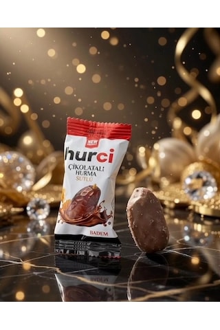Hurci Sütlü Çikolata Kaplı Bademli Hurma 250 G