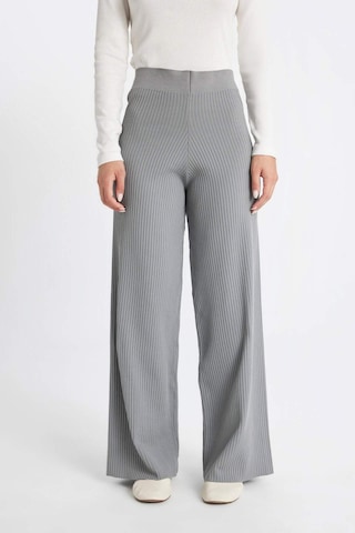 Defacto Relax Fit Triko Pantolon Beli Lastikli Basic Düz Geniş Paça Y1325AZ24AUGR422 Gri