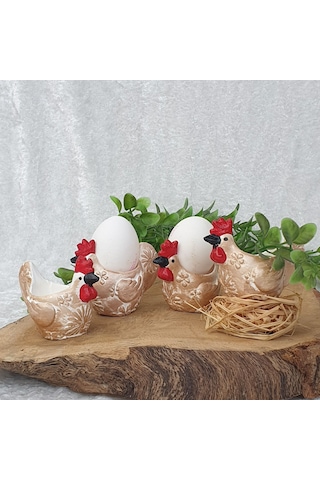 Dafniart 4 Lü Sevimli Tavuk Şeklinde Küçük Yumurtalık Dekor .