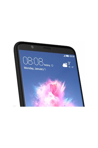Huawei P Smart Davin 5D Cam Ekran Koruyucu Siyah
