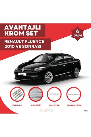 Renault Fluence Avantajlı Krom Set 2010 Ve Sonrası -4ürün- Paslan