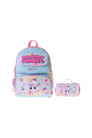 Kaukko Kids Magic Pembe Kız Çocuk İlkokul Sırt Çantası Ve Kalem Çantası Seti - Setkk-l5283c Çok Renkli