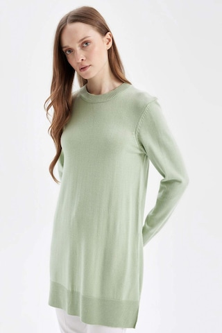 Defacto Regular Fit Bisiklet Yaka Basic Uzun Kollu Tunik H3431az24augn981 Yeşil