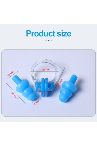 4 Set Burun Klipsi Kulak Tıkacı Beyaz Beyaz