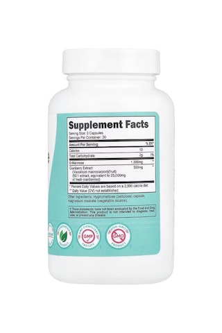 Nutricost Women D-mannose With Cranberry Extract 90 Capsules