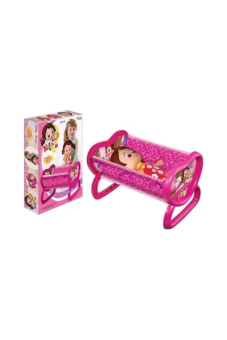 Niloya Oyuncak Beşik Eğitici Oyuncak Bebek Beşiği Evcilik Oyuncak