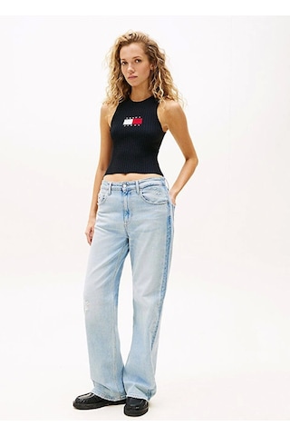 Tommy Jeans Tjw Rıb Racer Tank Kadın Siyah Kazak Dw0dw20975bds Siyah