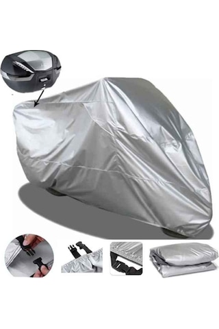 Kymco Xtown 250i İçin Arka Çanta Ve Kilit Uyumlu Gri Motosiklet Branda, Güvenli