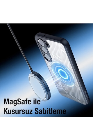 Dux Ducis Samsung S23 Plus Aimo Series Magsafe Premium Buzlu Sert Pc-tpu Kılıf- 5775 Renk: Siyah