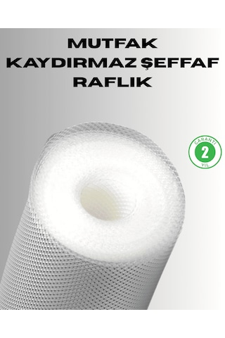 Kaydırmaz Şeffaf Raf Örtüsü 45x300 Cm Çok Renkli