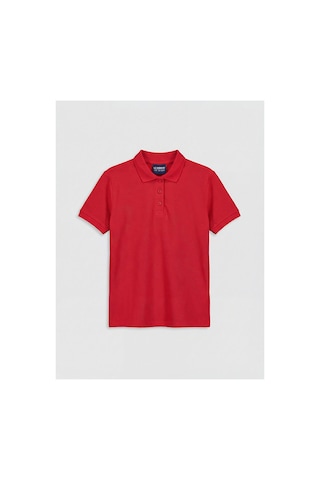 Lc Waikiki Nevavm Farkıyla Lcw Kids Kırmızı Polo Yaka Kız Çocuk Pike Tişört Kirmizi - 930961385 Kirmizi