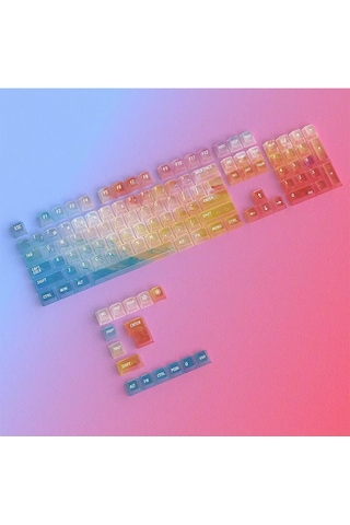 Nebula Bulutu Keycaps Renkli Sisli Mekanik Rgb Klavye Tuş Takımı Blue