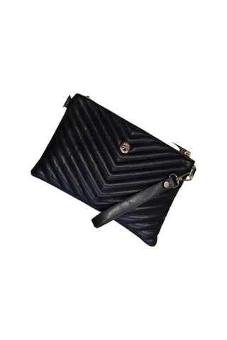 Wikidays.s Moda Trendi V Nakışlı Kapitone Desenli Kadın Portföy El Ve Omuz Çantası Clutch Küçük Boy Siyah 70828838