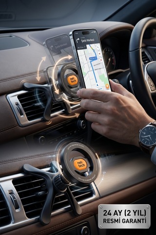 Nettech Nt-chc35 Araç İçi Telefon Tutucu Ve Sabitleyici Hareketli Başlık Siyah