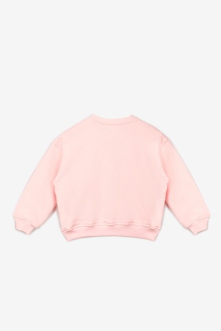 Le Mabelle Pembe Yıldız Nakışlı Kurdele Detaylı Uzun Kollu Kız Çocuk Sweatshirt Pembe