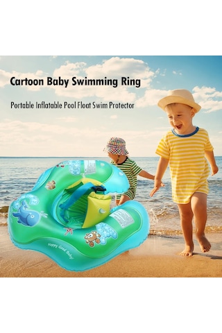 Bebek İçin Yüzme Simidi Yeni Çocuk Parti Daire Karikatür Şişme