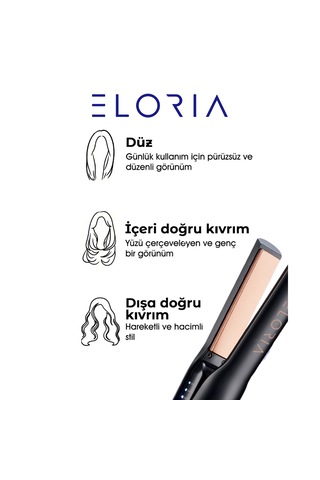 Eloria Kablosuz Şarjlı Saç Düzleştirici