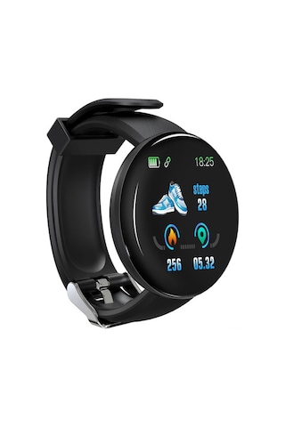 Geeroyoo 1.3 İnç Renkli Ekranlı Akıllı Bileklik - Kalp Atımı Tansiyonu İzleme, Su Geçirmez, Adım Sayıcı, Spor Ve Uyku Takibi - Siyah