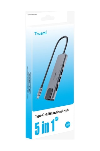 Trusmı Type-c Multifunctional Hub 5 İ 1 Arada Hdmı + Usb 3.0 + Pd Şarj Çoklayıcı Adaptör Macbook, Laptop Uyumlu