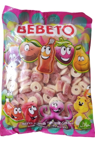 Bebeto Şeftali Halkası Meyve Aromalı Yumuşak Şeker 1 KG