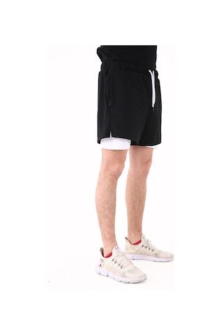 Scorp Extreme Pro Kısa Taytlı Erkek Şort Siyah Beyaz STANDART