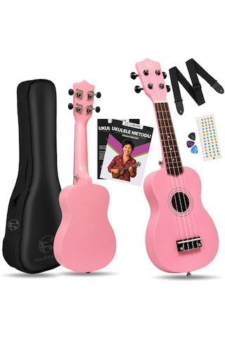 Fourtune Nova Uks-21lpk Soprano Pembe Ukulele Seti Açık Pembe