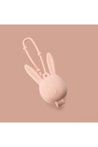 Reedark Yumuşak Silikon Tavşan Desenli Bebek Diş Fırçası Zinciri - Düşme Engeli, Ayarlanabilir Askı, Taşınabilir Saklama Özelliği Pembe