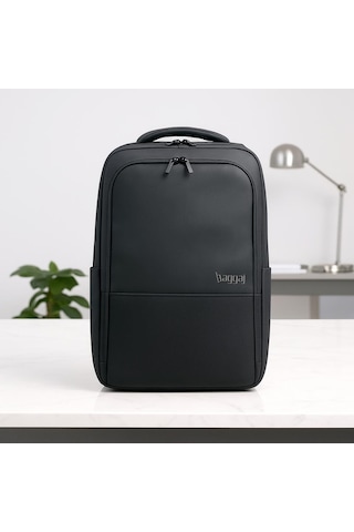 Laptop Ve Seyahat İçin İnce Tasarım Sırt Çantası Baggaj S24112 Siyah